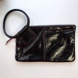 Leather Wristlet Purse by Hobo, Dark Brown